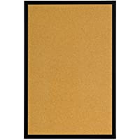 Bi-Office - Tablón de Anúncios de Corcho- Tablero con Marco MDF Negro- 40x30 cm